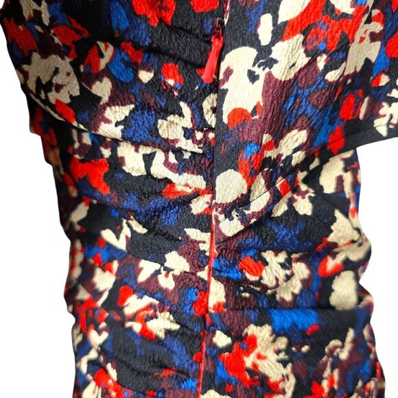 Tracy Reese Silk Multicolor Dress With Bell Sleeves Size 8 - Picture 7 of 13